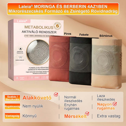 💪 Laleia® 2026 Moringa & Berberine 4 az 1-ben Mikrorészecskés Formáló és Zsírégető Rövidnadrág