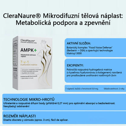 ⭐⭐⭐CleraNaure® 7-v-1 metabolický a zpevňující náplast (technologie mikrodifúze, 24hodinový účinek) pro kontrolu hmotnosti, chuť k jídlu, energii a metabolismus cukru 💡💡💡💡