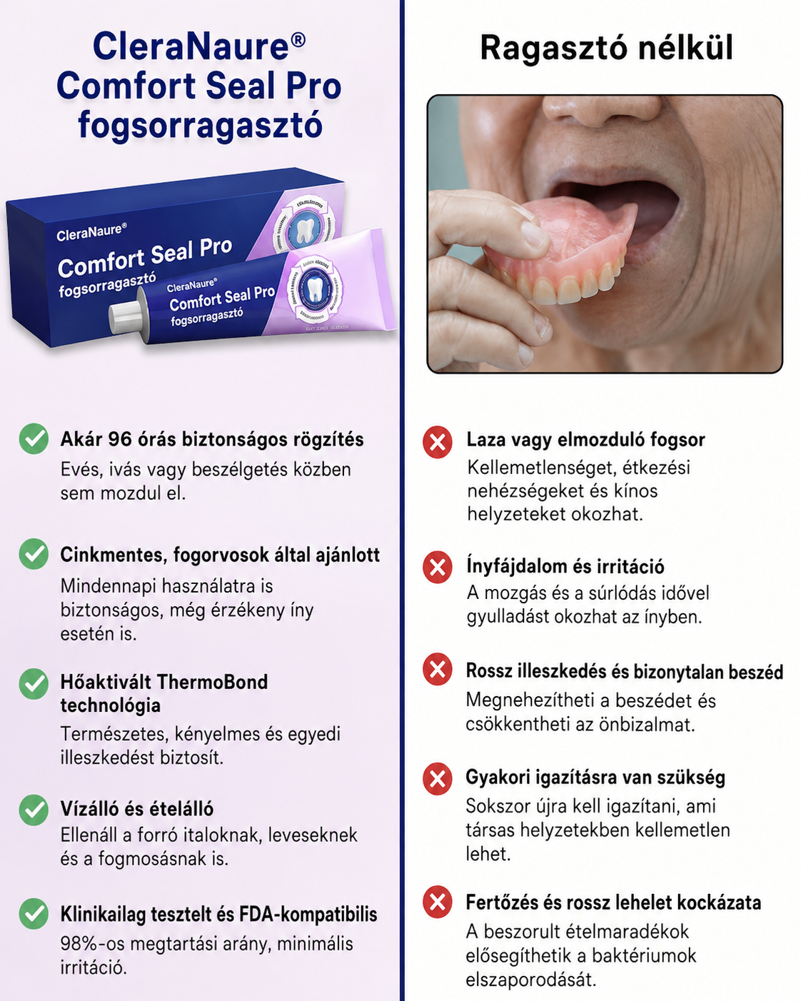 CleraNaure® Comfort Seal Pro Fogsor Ragasztó✅