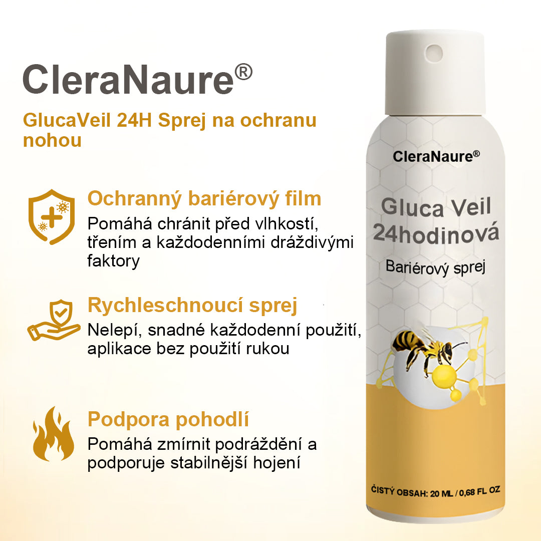 CleraNaure® GlucaVeil 24H Ochranný sprej na nohy