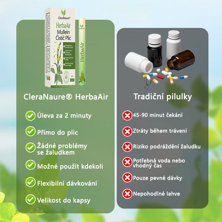 🏅CleraNaure® HerbaAir Mullein Čistič Plic