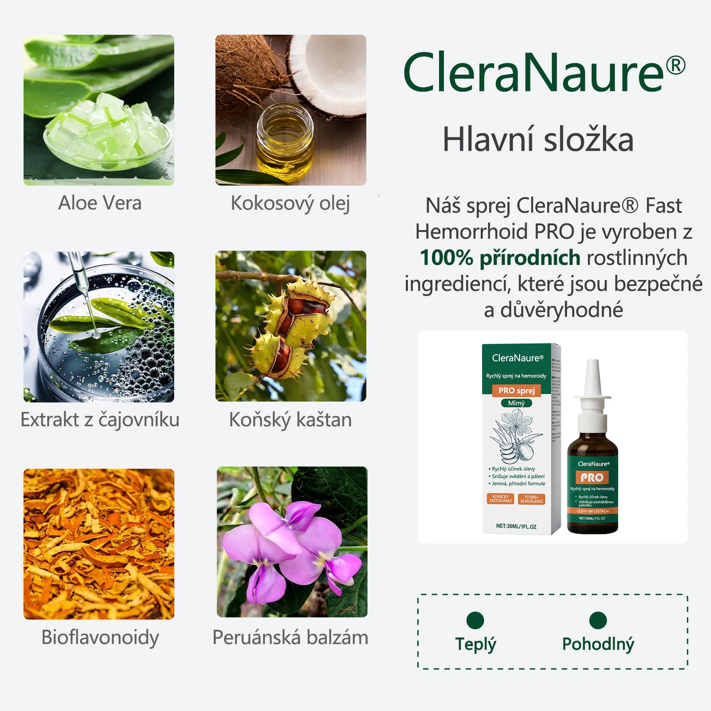 Akce s časovým omezením | CleraNaure® Rychlý Hemoroidní PRO Sprej🎁🎁