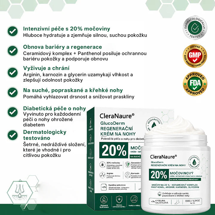 CleraNaure®GlucoDerm Regeneráló Lábkrém