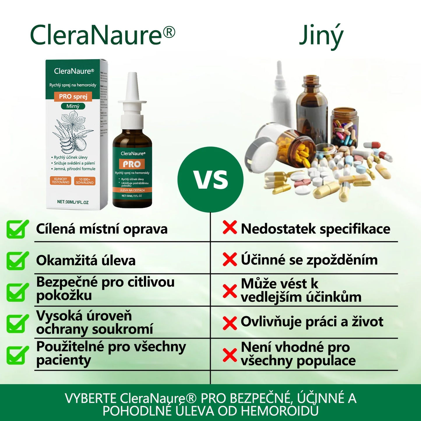 Akce s časovým omezením | CleraNaure® Rychlý Hemoroidní PRO Sprej🎁🎁
